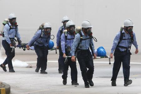 上海石化举行危险化学品事故应急处置综合演练