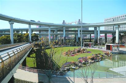 静安中环立交转盘绿地开放