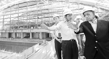 国际泳联主席考察上海东方体育中心