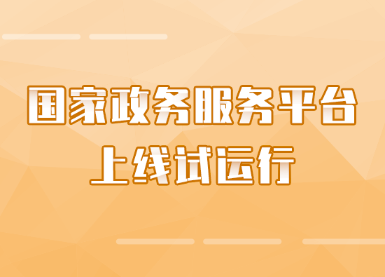 国家政务服务平台上线试运行