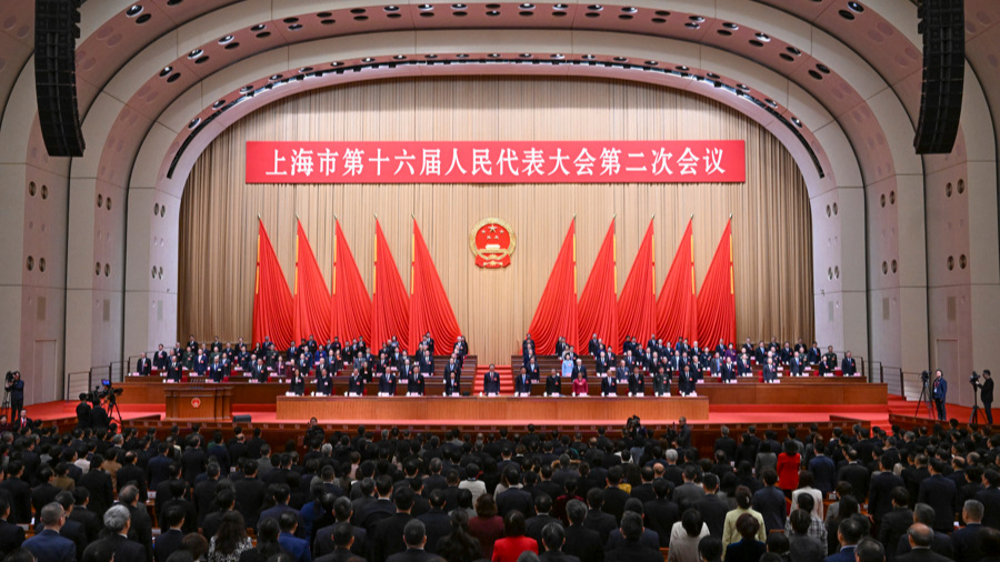 昨天，上海市十六届人大二次会议在世博中心开幕。.jpeg