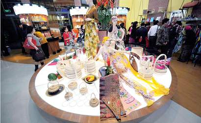 马来西亚馆内，参观者可体验当地普通人家生活