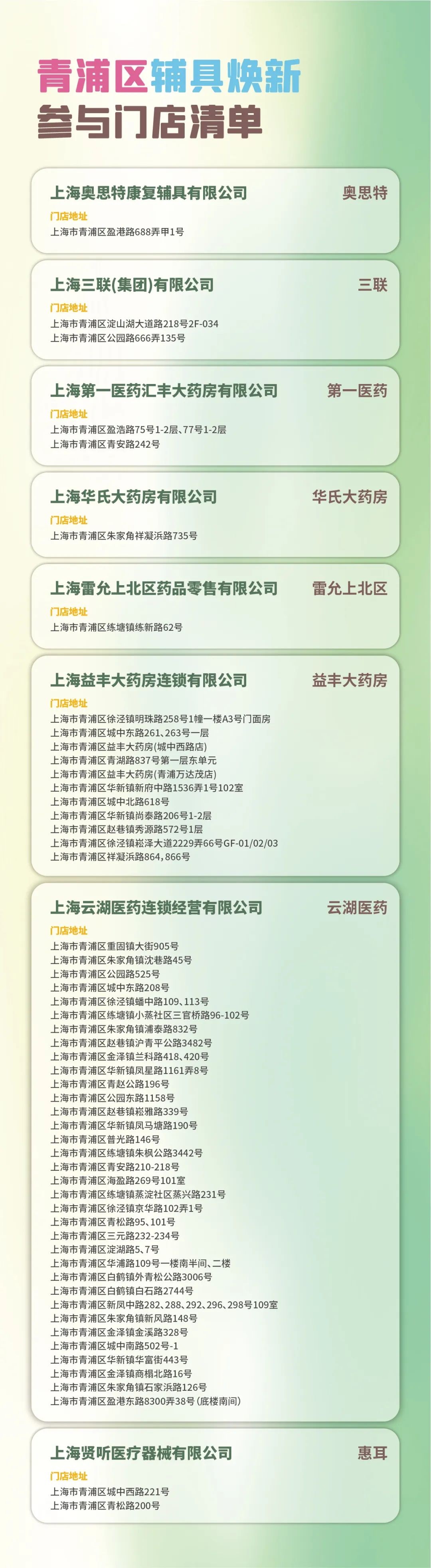 最高立减2000元！点击查看青浦区辅具焕新参与门店清单