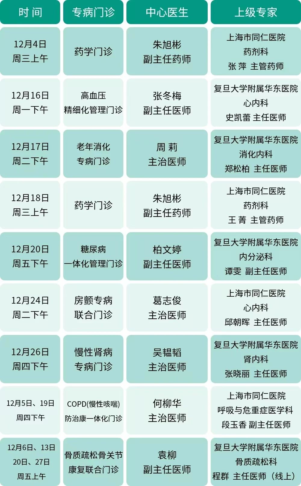 长宁各社区卫生服务中心12月专家门诊安排→3.jpg