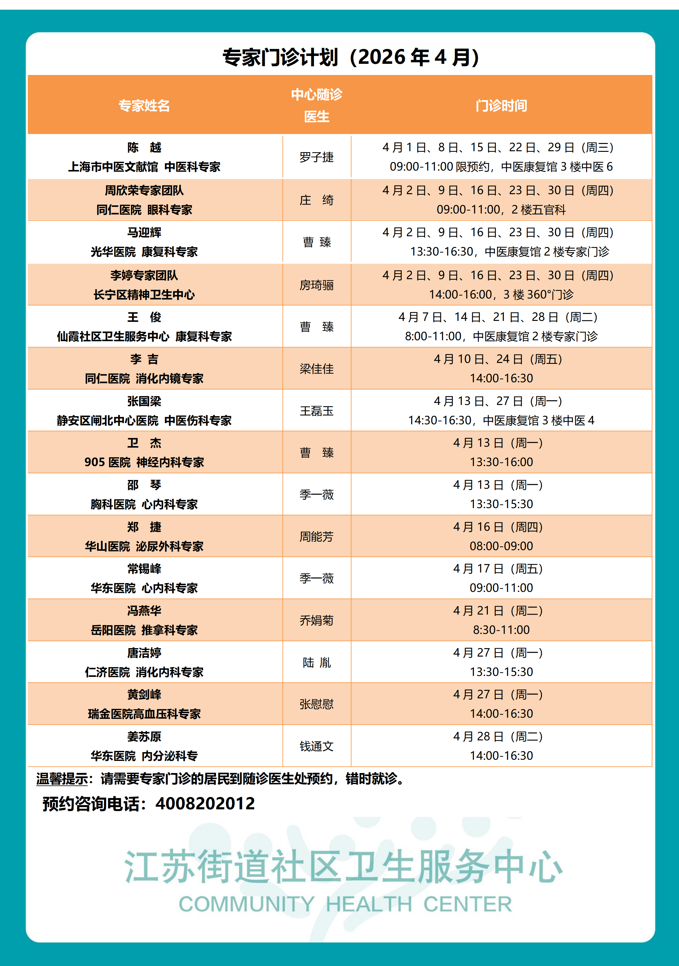4月,长宁区各社区卫生服务中心专家门诊表来了2.png