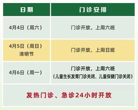 2026年青浦区各医院清明节门急诊时间安排 2026年青浦区各医院清明节门急诊时间安排