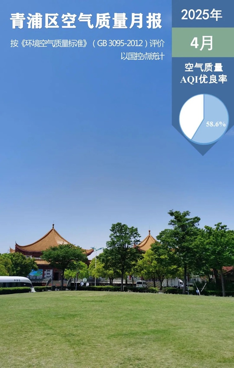 青浦区2025年4月空气、水环境质量月报