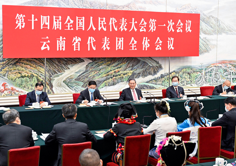 3月5日，中共中央政治局常委李强参加十四届全国人大一次会议云南代表团的审议。.jpg
