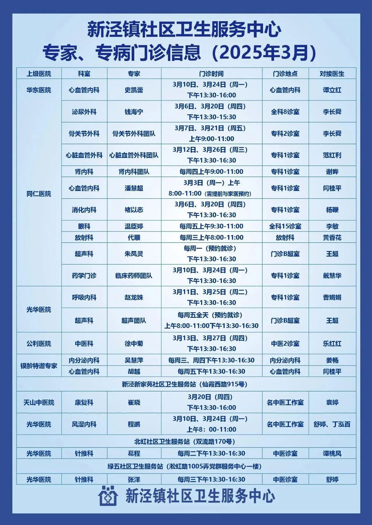 长宁各社区卫生服务中心3月份的专家门诊表来了→10.jpg 长宁各社区卫生服务中心3月份的专家门诊表来了→10.jpg