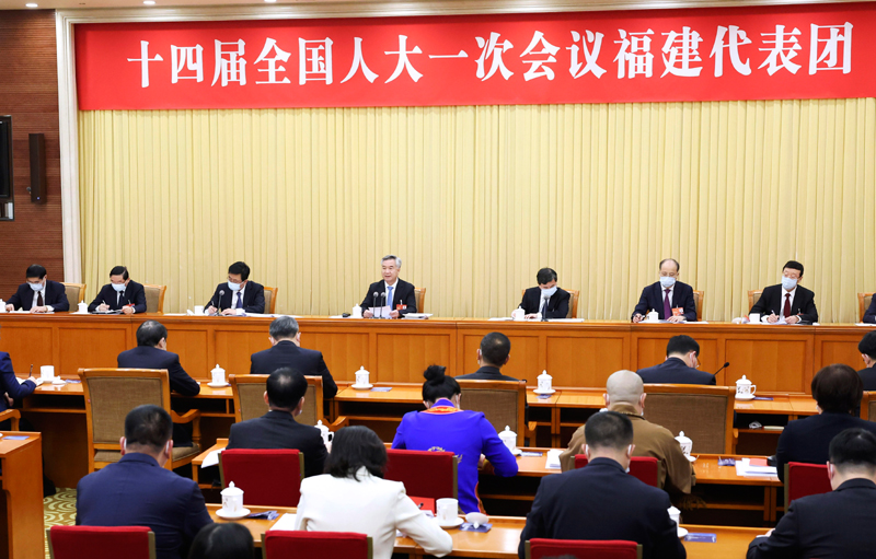 3月5日,中共中央政治局常委、中央纪委书记李希参加十四届全国人大一次会议福建代表团的审议。.jpg 3月5日,中共中央政治局常委、中央纪委书记李希参加十四届全国人大一次会议福建代表团的审议。.jpg