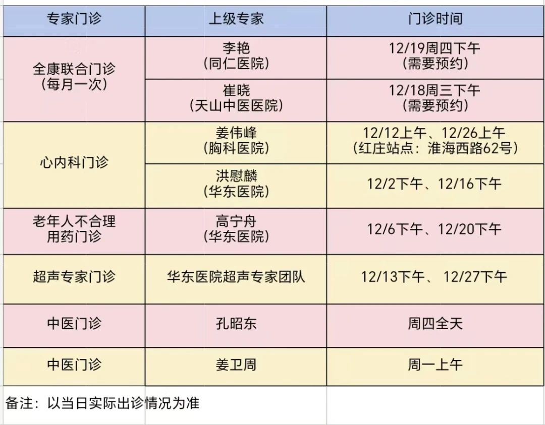 长宁各社区卫生服务中心12月专家门诊安排→1.jpg