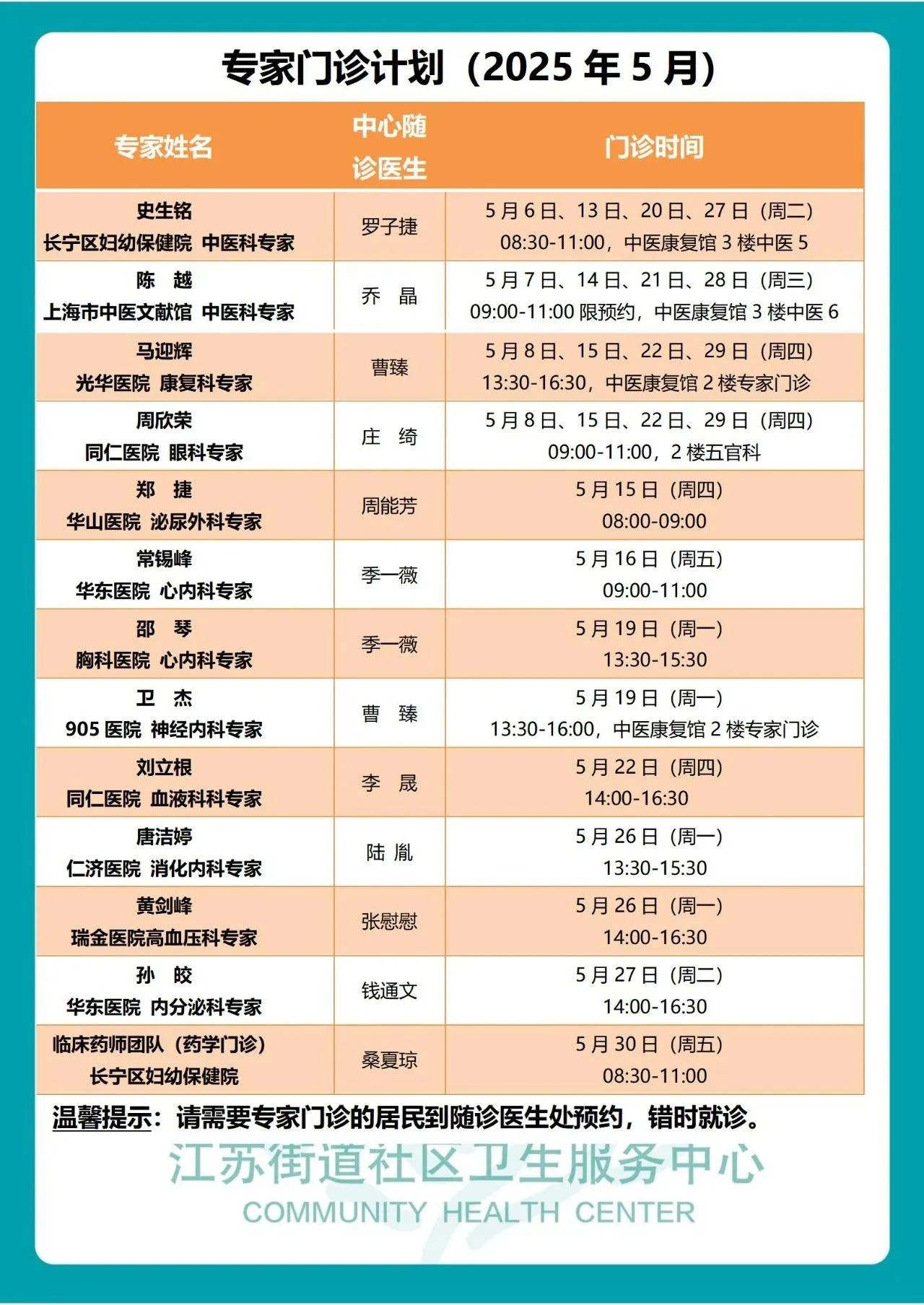 长宁各社区卫生服务中心5月专家门诊表来了→2.jpg