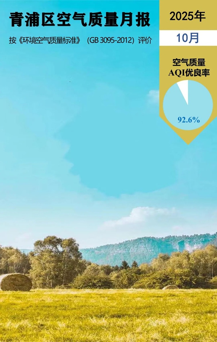 青浦区2025年10月空气、水环境质量月报